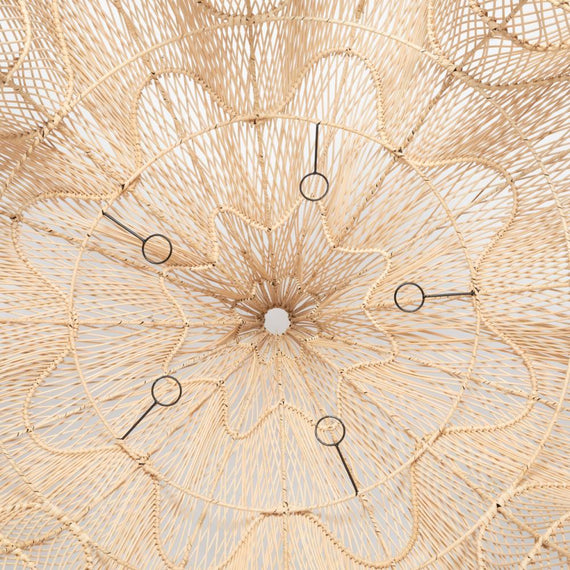 Flower organic shape hanging lamp - 100 cm - naturel color