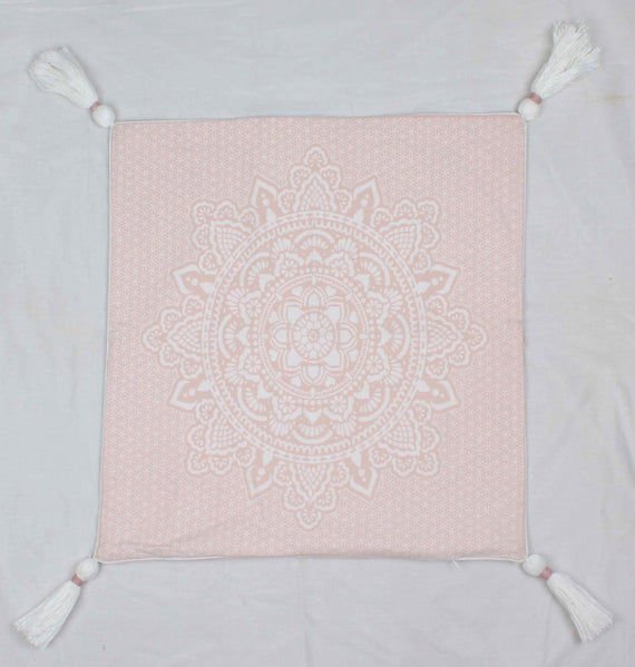 Roze HOLY mandala kussensloop/kussen 50x50 cm, 19,5